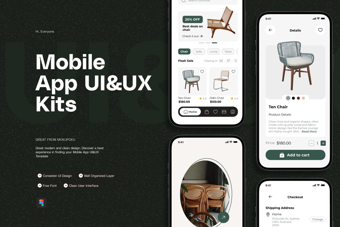 Download Minimalist Furniture - Mobile App UI&UX Figma Design