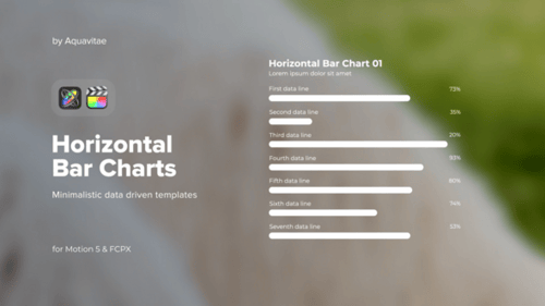 Download Minimalistic Horizontal Bar Charts for FCPX & Motion Apple Motion Template