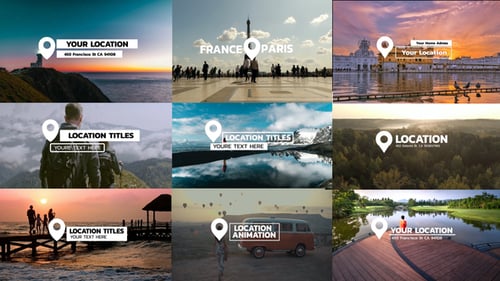 Download Minimalistic Location Titles + RGB | FCPX & Apple Motion Apple Motion Template