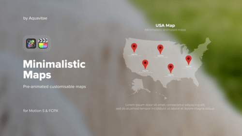 Download Minimalistic Maps for FCPX & Motion Apple Motion Template