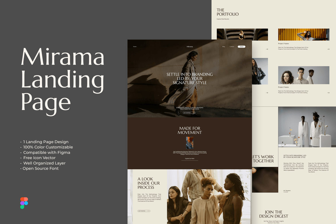 Download Mirama - Landing Page Template Figma Design