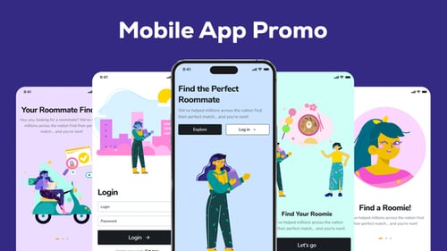 Download Mobile App Promo After Effect Template