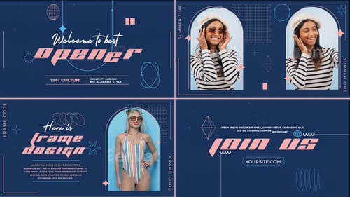 Download Modern Fashion Trendy Frame Slides Opener After Effect Template