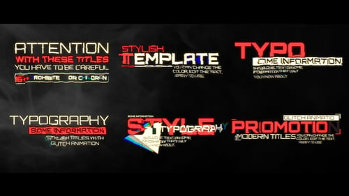 Download Modern Glitch Titles Premiere Pro Template