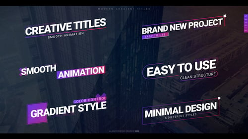 Download Modern Gradient Titles (FCPX) Apple Motion Template