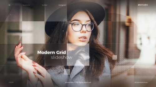 Download Modern Grid Slideshow After Effect Template