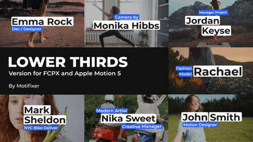 Download Modern Lower Thirds Apple Motion Template