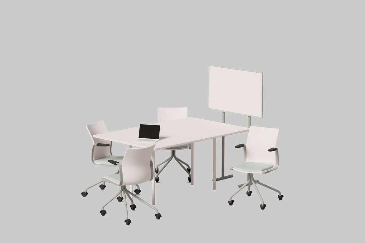 Download Modern minimalist office setup 3D Model