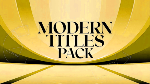 Download Modern Titles Pack After Effect Template