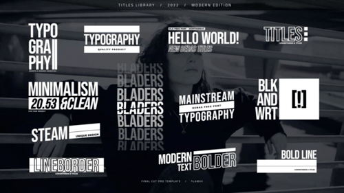 Download Modern Typography Titles | FCPX Apple Motion Template