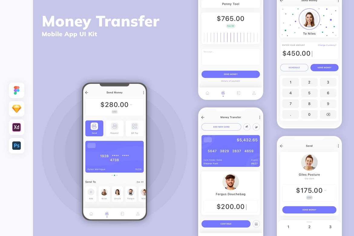 Download Money Transfer Mobile App UI Kit