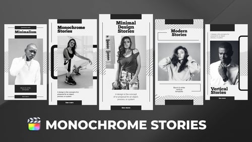 Download Monochrome Stories for Final Cut Pro Apple Motion Template