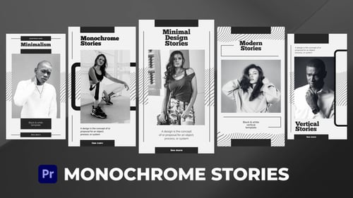 Download Monochrome Stories for Premiere Pro Premiere Pro Template