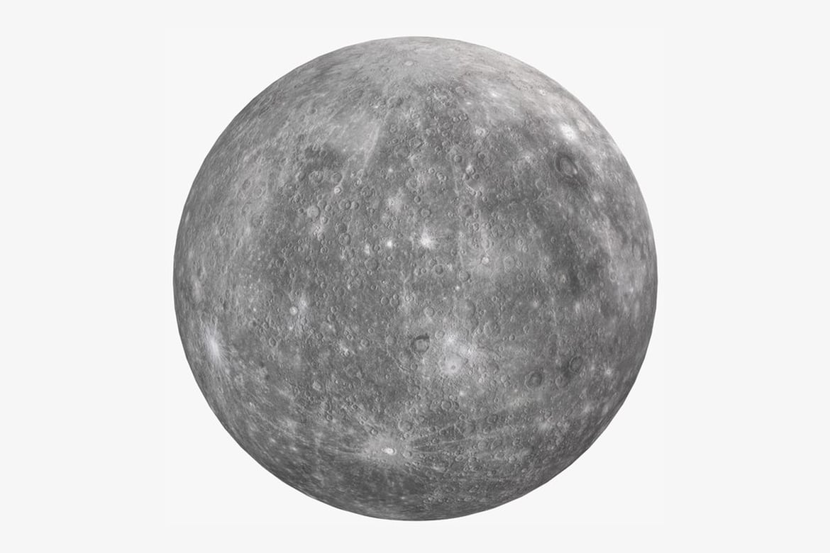 Download Moon, Cratered Spherical Surface 3D Model