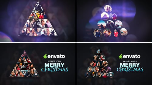 Download Mosaic Christmas Logo Reveal  // Christmas Wish // Christmas Logo Reveal After Effect Template