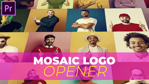 Download Mosaic Logo Opener MOGRT for Premier Pro Premiere Pro Template