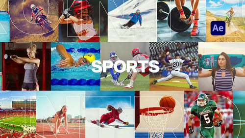 Download Mosaic Sport Logo Intro After Effect Template