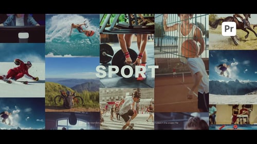 Download Mosaic Sport Logo Intro | MOGRT Premiere Pro Template