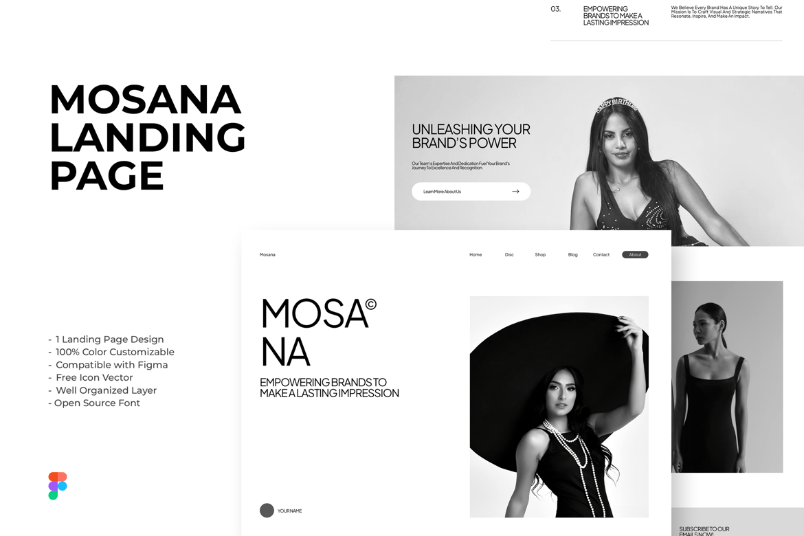 Download Mosana - Landing Page Template Figma Design