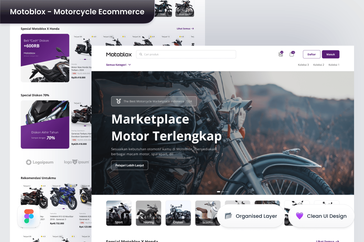 Download Motoblox - Motorcycle Ecommerce Figma Design