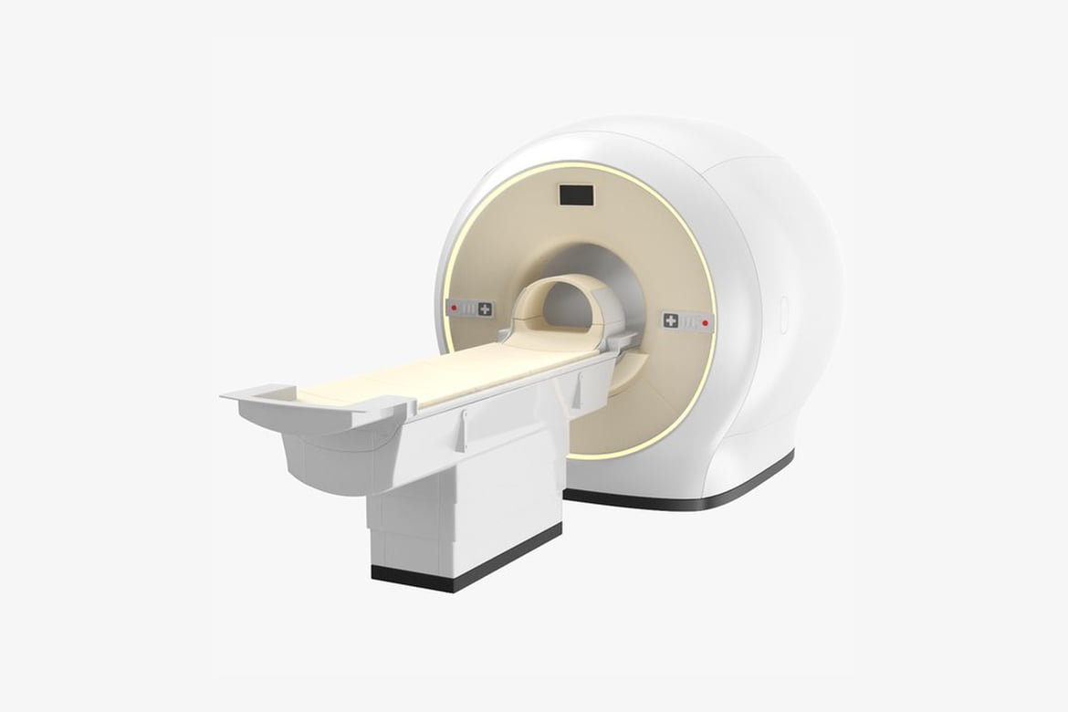 Download Mri Machine with Extended Patient Table 3D Model