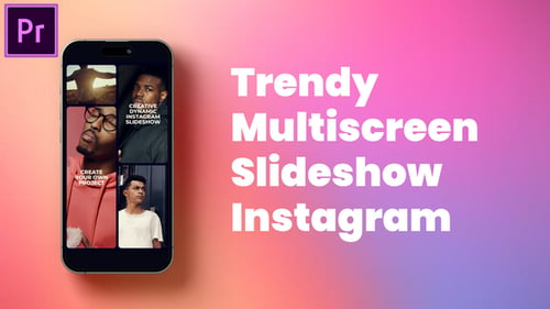 Download Multiscreen Instagram Slideshow MOGRT for Premier Pro Premiere Pro Template