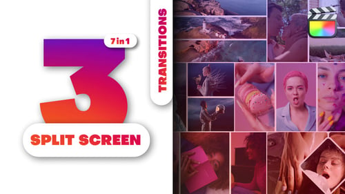 Download Multiscreen Transitions - 3 Split Screen Apple Motion Template