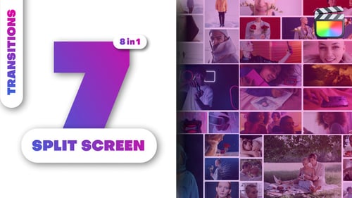 Download Multiscreen Transitions - 7 Split Screen Apple Motion Template