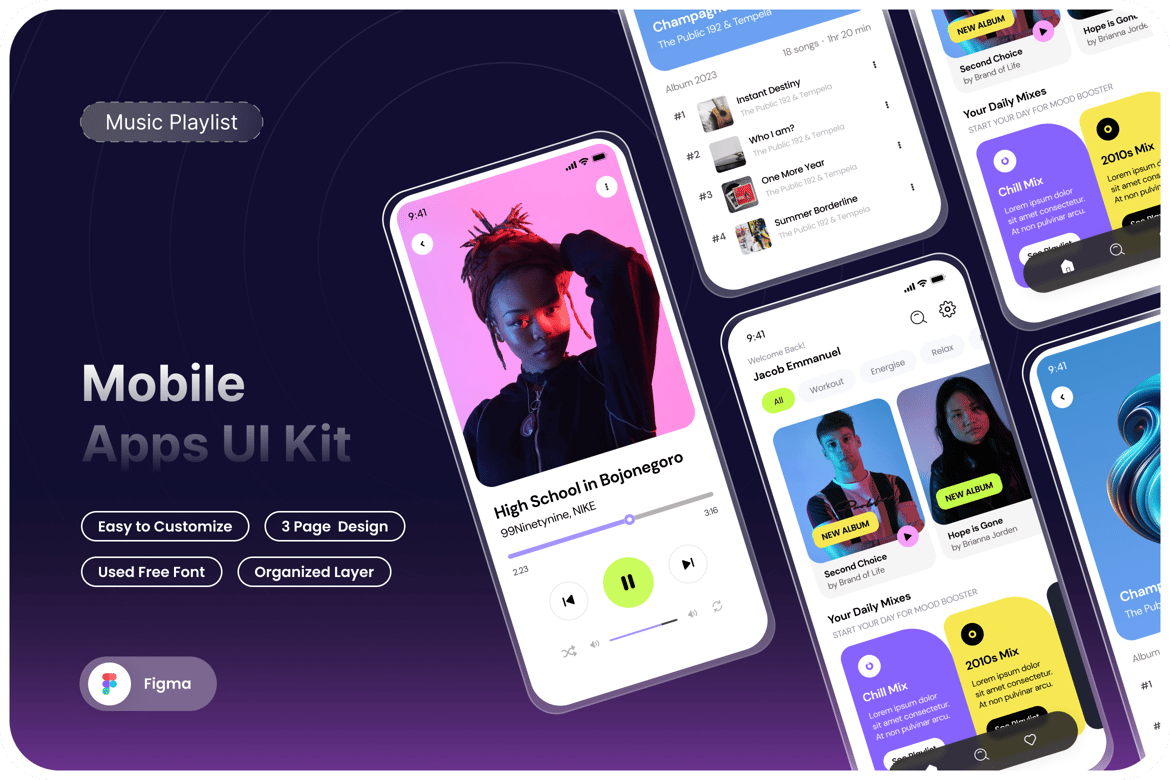 Download MusePal - Music Playlist Mobile Apps Figma Design