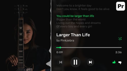 Download Music Players with Lyric and Visualizer Vol.2 Premiere Pro Template