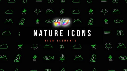 Download Nature Neon Icons Apple Motion Template