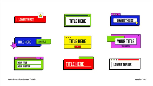 Download Neo - Brutalism Lower Thirds | FCP Apple Motion Template