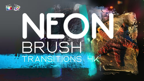 Download Neon Brush Transitions 4K Apple Motion Template