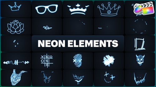 Download Neon Elements for FCPX Apple Motion Template