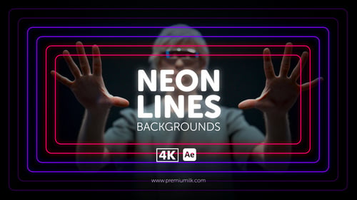 Download Neon Lines Backgrounds After Effect Template