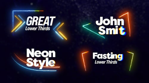 Download Neon Lower Thirds - Titles After Effect Template