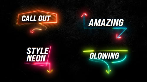 Download Neon Text Animation Callout After Effect Template