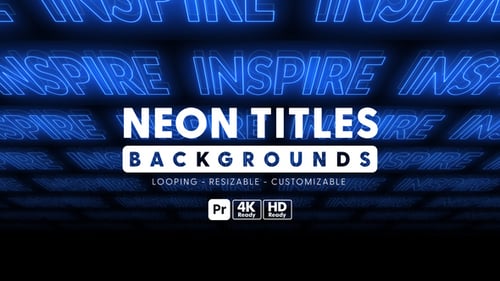 Download Neon Titles Backgrounds for Premiere Pro Premiere Pro Template