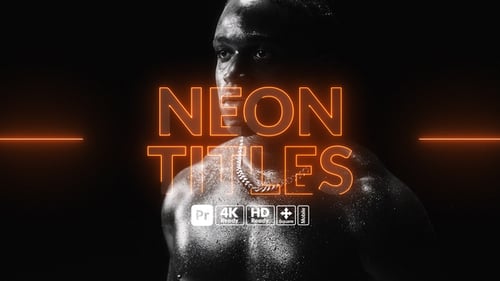 Download Neon Titles for Premiere Pro Premiere Pro Template