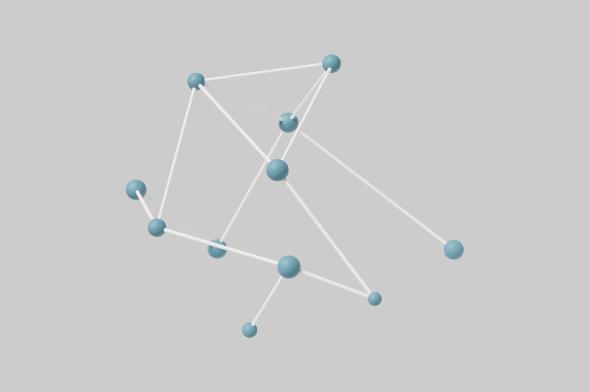 Download Network of interconnected nodes 3D Model