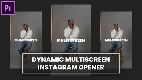 Download New Dynamic Multiscreen Instagram Opener MOGRT for Premier Pro Premiere Pro Template