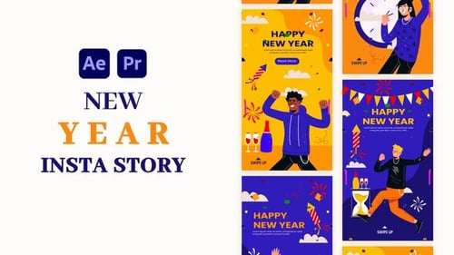 Download New Year Instagram Story After Effect Template