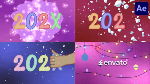 Download New Year Logo for After Effects After Effect Template