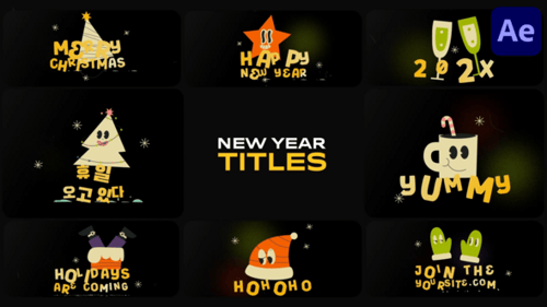 Download New Year Titles for After Effects After Effect Template