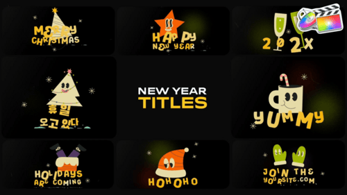 Download New Year Titles for FCPX Apple Motion Template