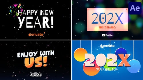 Download New Year Typography for After Effects After Effect Template