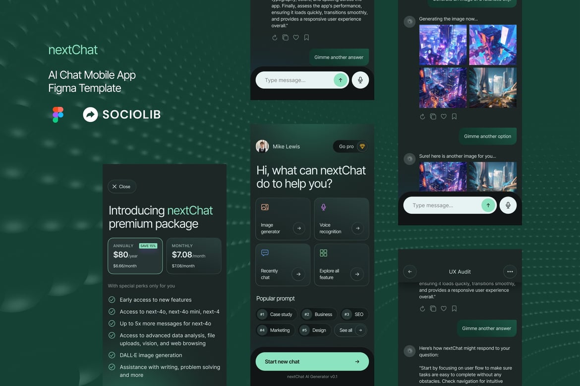 Download NextChat - Al Chat Mobile App Figma Design