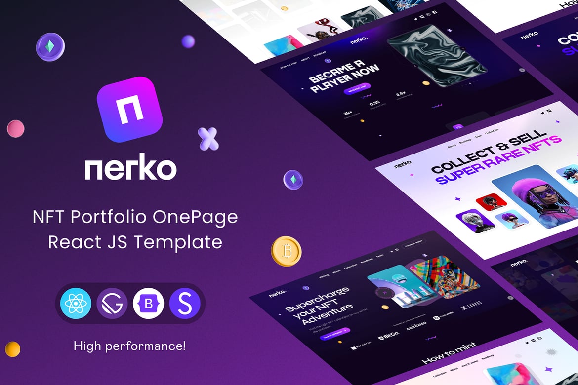 Download NFT Portfolio Landing Page