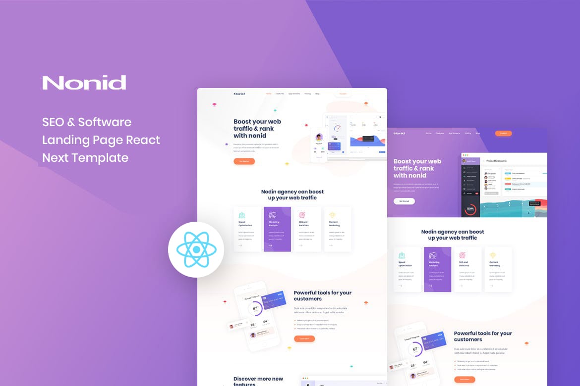 Download Nonid - React Next SEO & Software Landing Page