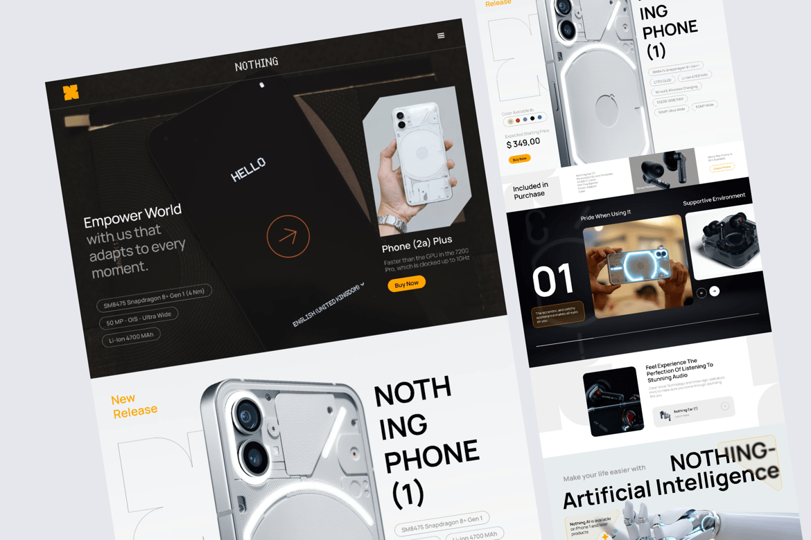 Download Nothing - E-commerce Website Figma Design